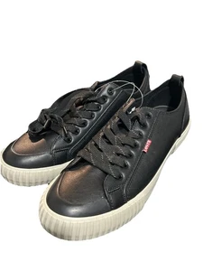 Levi's Mens Anakin NL Synthetic Black Leather Casual Lace-up Rubber Sole Shoe - Picture 1 of 7