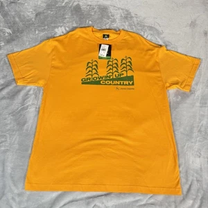 John Deere Growing Up Country T Shirt Mens XL Gold NEW  - Picture 1 of 8