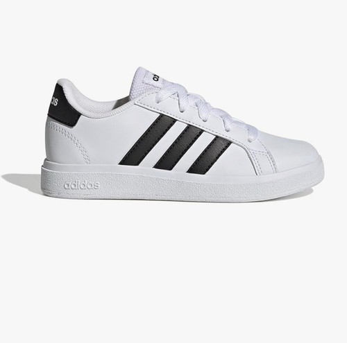 Nuove scarpe da tennis unisex Adidas Grand Court bianco nero taglia 6 US (GS)