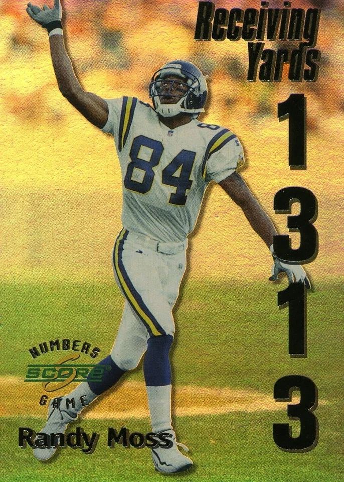 Randy Moss 1999 Score Numbers Game Receiving Yards /1313 Minnesota Vikings - Image 1 of 2