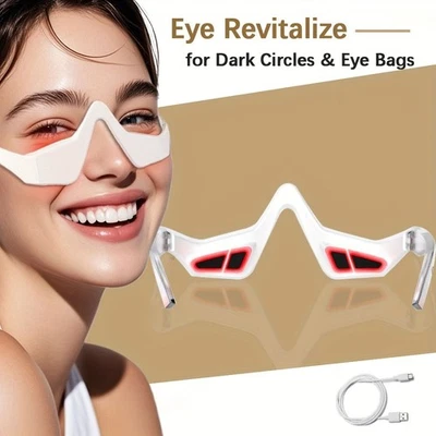 Masaje de ojos terapia de luz roja + masaje de microcorriente para ojeras, hinchazón Foto 1 de 4