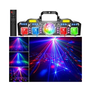 7 in 1 Dj Disco Ball Party Lights with DMX512 and Sound Activated LED Strobe ... - Picture 1 of 8
