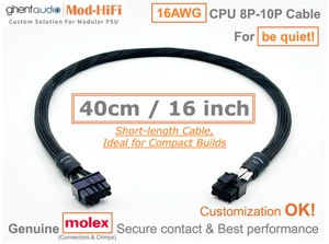 ⚡️UPgrading-16AWG CPU 8P Cable for be quiet! Dark Pure Power Zone -📏40cm / 16" - Picture 1 of 7