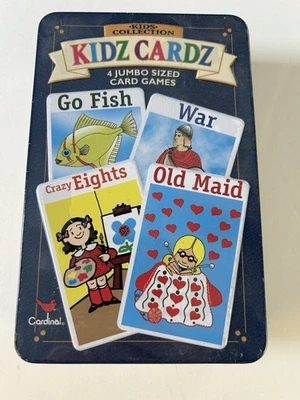 Classic Games Kidz Cardz In A Tin 4 Jumbo Sized Card Games New Sealed - Image 1 of 4