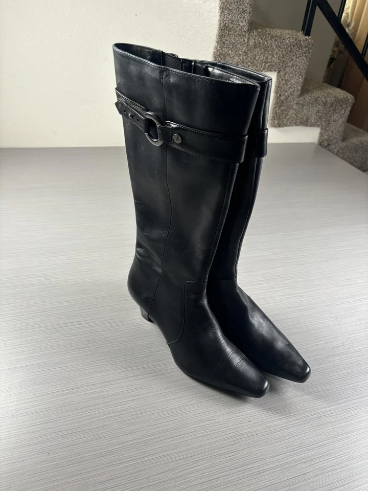 Botas Anne Klein para mujer talla 8,5 negras iFlex Giada punta tacón AK7GIADA Foto 1 de 4