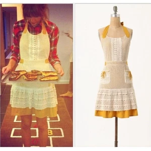 Grembiule porta uncinetto Anthropologie Made-To-Entertain ASO Taylor Swift $98 - Foto 1 di 9