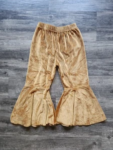 Bailey's Blossoms Boutique Burnt Yellow Velvet Bell Bottom Pants - Bild 1 von 3