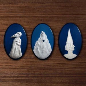 Trittico sculture bassorilievi ceramica e legno - Foto 1 di 4
