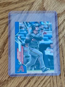 Eduardo Escobar Card 2020 Topps #595 BLUE PARALLEL MINI 6/10 Baseball Numbered - Picture 1 of 2