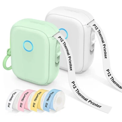 Pristar P12 Bluetooth Etikettendrucker Mini Thermodrucker Aufkleber Labeldrucker - Bild 1 von 4