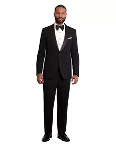 Ike Behar Super 120's Wool Peak Lapel Tuxedo and Pants Slim Fit - Bild 1 von 1