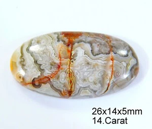 Piedras preciosas cabujón forma ovalada de ágata encaje multi loco 100 % natural 14 quilates CD = 0399 - Imagen 1 de 7