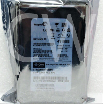 ST35000NSSUN500G SUN 540-5535-02 500GB 7200RPM 3Gbps 3.5" SATA HDD Hard Drive - Image 1 of 2