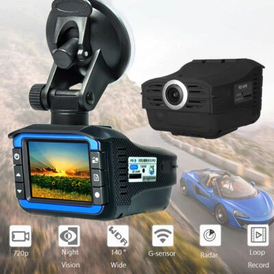 2-in-1 2.0" Car DVR Detector Camera Video Recorder Dash Cam Radar Laser Speed