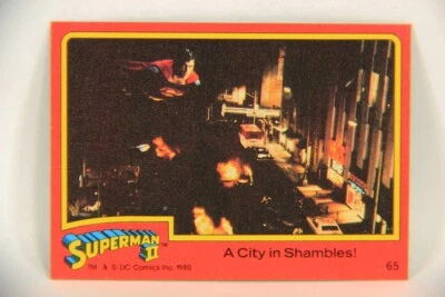 Superman 2 Topps 1980 Trading Card #65 A City In Shambles ENG L017206 - Image 1 of 2