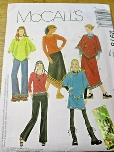 McCALL'S SEWING PATTERN NO. 2978 GIRLS PONCHO & SKIRT SIZE 7,8,10 - Picture 1 of 3