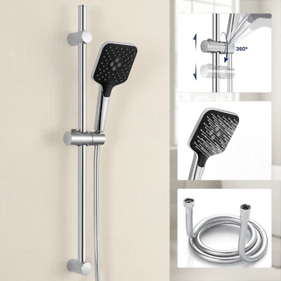 Duschstange mit HandBrause 3 Strahlarten Duschkopf mit 1.5m Schlauch Duschset - Bild 1 von 4