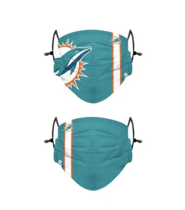 Miami Dolphins - Máscara Ajustable con Licencia Oficial de la NFL - 2 Máscaras - NUEVA por FOCO - Imagen 1 de 4