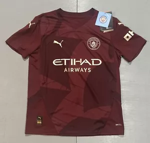 Maglia calcio Manchester City Puma replica taglia giovane grande vendita al dettaglio $75 nuova con etichette - Foto 1 di 4