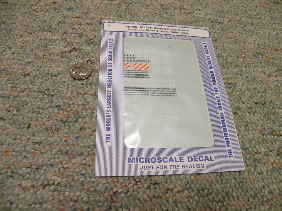 Microscale decals N 60-190 BN Exp green brown switchers green black  F20 - Image 1 of 1