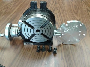 6" HORIZONTAL & VERTICAL ROTARY TABLE w. centering base adapter #IN-TSL6-ADP-new - Picture 1 of 4