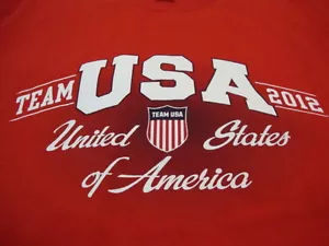 Team USA United States of America US Olympics 2012 Sports Fan Red T Shirt L - Picture 1 of 2