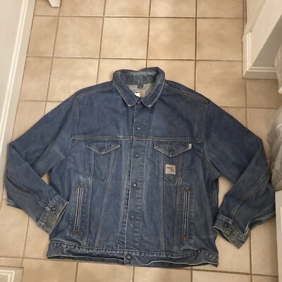 Carhartt FR Flame Resistance Work Jean denim Jacket Mens xl J207 Wessex indura - Image 1 of 4