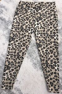Feathers 1X Fleece Lined Pants Animal Print Butter Soft Pull-On Leggings 