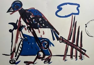 MARKUS LUPERTZ GERMAN ORIGINAL LITHOGRAPH "UNTITLED ABSTRACT" 1986 - Foto 1 di 6