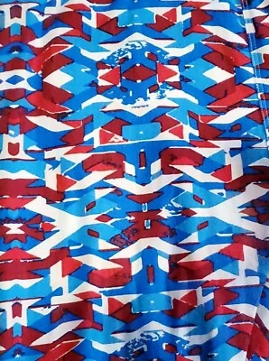 Leggings LulaRoe OS vermelha branca azul sudoeste HTF tamanho único - Imagem 1 de 4