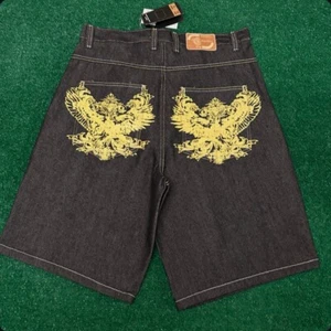 Vintage Y2K Competition Baggy Hip Hop Skater Grunge Jeans Shorts Size 32 Jorts - Picture 1 of 4