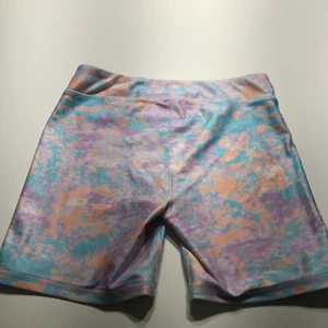Under Armour Shorts Girls Youth Large Athletic Printed Tie Dyed Active Stretch - Picture 1 of 13