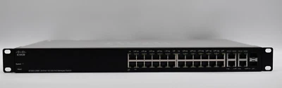 Cisco SF300-24MP 24-Port 10/100 PoE Managed Switch+ Rack Ears - Image 1 of 3