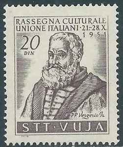 1951 TRIESTE B FESTIVAL DELLA CULTURA ITALIANA A PIRANO 20 D MNH ** - RB16-9 - Picture 1 of 1