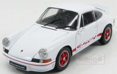 1:18 Welly Porsche 911 Carrera Rs 2.7 Coupe 1973 White Red WE18044WH Modellino - Photo 1/2