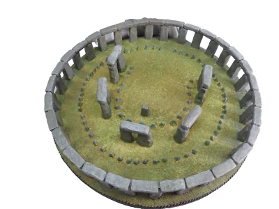Diseño Toscano Restaurado Stonehenge Monumento Estatua Miniatura Escritorio Decoración Foto 1 de 4