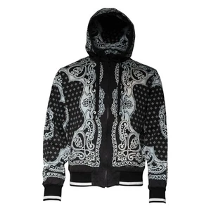 DOLCE & GABBANA Suéter Negro Blanco Bandana Sudadera con Capucha IT52/US42/XL 900usd - Imagen 1 de 8