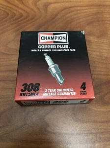 Champion Copper Plus Spark Plugs Pack of 4 New Stock No.308 RN12MC4- OPEN BOX - Picture 1 of 2