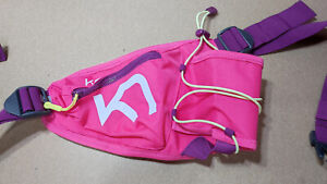 KARI TRAA Pink Waist Bag Pack Pouch Hiking Running Bottle Holder One Size Sport