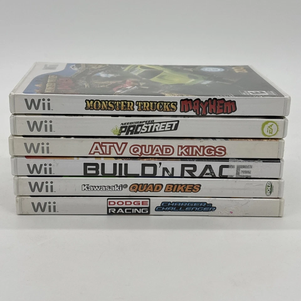 Lot of 6 Nintendo Wii Racing Games Bundle: Need for Speed Trucks ATV w/ Manuals - Image 1 of 4