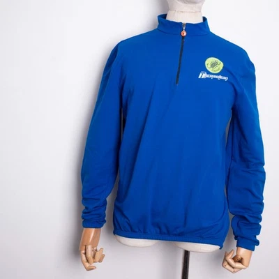 CASTELLI Men's 1/4 Zip Blue Thermo Long Sleeve Vintage Cycling Jersey Size 2XL - Image 1 of 4