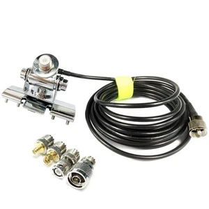 Staffa di Montaggio per Antenna Autoradio 5M PL259 SO239 Alimentatore Coass9693 - Photo 1/1