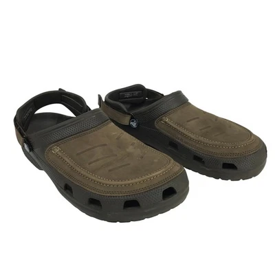 Zueco todo terreno Crocs para hombre marrón talla 12 zapatos sin cordones al aire libre zuecos Foto 1 de 4