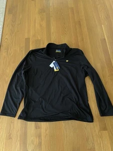 Jack Nicklaus Mens Golf Shirt Performance Long Sleeve 1/4 Zip Pullover XL. Black - Picture 1 of 2