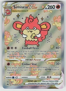 Simisear VSTAR Ultra Rare Crown Zenith: Galarian Gallery GG37/GG70 NM - Picture 1 of 2