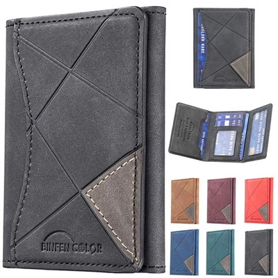 Universal Leather Wallet Magnetic Card Pocket Stick-On Pouch for Universal Phone - Image 1 of 4