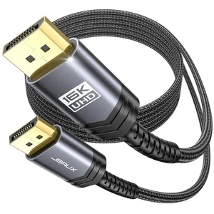 JSAUX Displayport Kabel 3m 2.1, Displayport Kabel 2.1/2.0 Unterstützung  - Bild 1 von 7