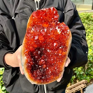 16.17LB Rare natural yellow crystal cluster flower yellow crystal block repair - Picture 1 of 14