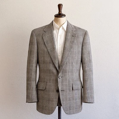 JO S A Bank Clothiers Mens Silk Plaid Blazer Sport Coat Jacket Size 43L Timeless - Image 1 of 4