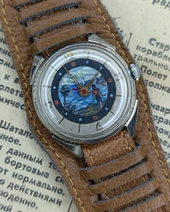 Soviet USSR men's watch ALMAZ 2809B ChChZ early Vostok Hand Painted Dial 18J 60s - Picture 1 of 21